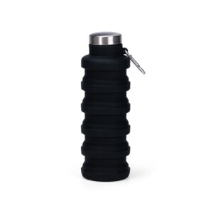 Garrafa Retrátil Silicone Personalizada Preto | Personalizado com Logo | Personizi