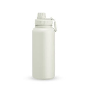 Garrafa Térmica 1Litro Inox Personalizada Mod.3 Branco | Personalizado com Logo | Personizi