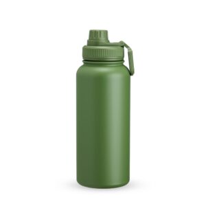 Garrafa Térmica 1Litro Inox Personalizada Mod.3 Verde | Personalizado com Logo | Personizi