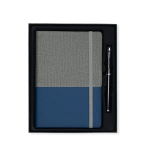 Kit Executivo 2 Peças 24x19cm Personalizado Azul | Personalizado com Logo | Personizi