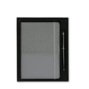 Kit Executivo 2 Peças 24x19cm Personalizado Cinza | Personalizado com Logo | Personizi