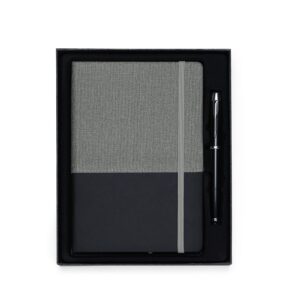Kit Executivo 2 Peças 24x19cm Personalizado Preto | Personalizado com Logo | Personizi