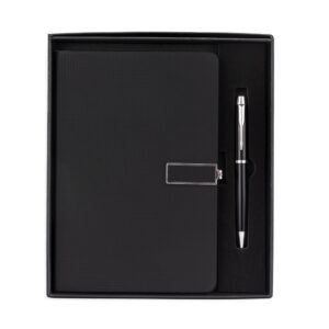 Kit Executivo 2 Peças 23x20cm Personalizado Preto | Personalizado com Logo | Personizi
