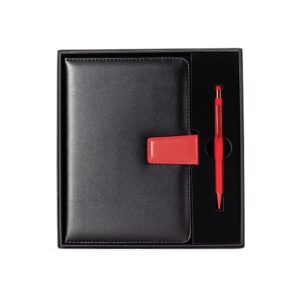 Kit Executivo 2 Peças 23x21cm Personalizado Vermelho | Personalizado com Logo | Personizi