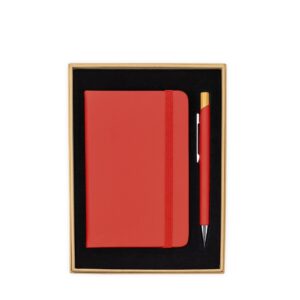 Kit Executivo 2 Peças 19x15cm Personalizado Vermelho | Personalizado com Logo | Personizi
