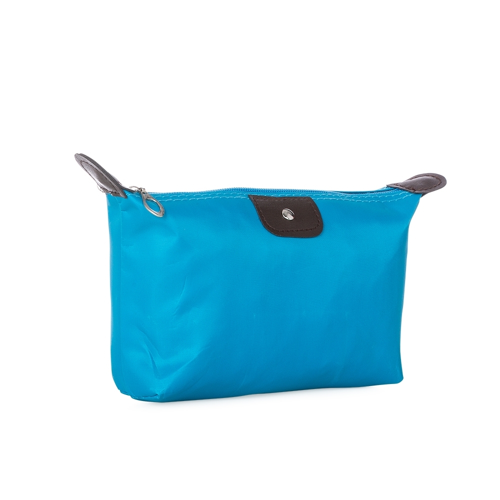 Nécessaire Poliéster Impermeável Personalizado Azul Claro | Personalizado com Logo | Personizi