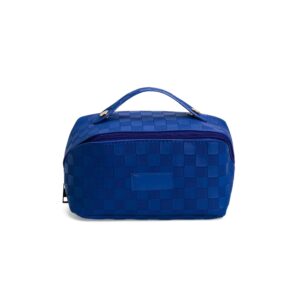 Nécessaire de Couro Sintético 21x10cm Personalizado Azul | Personalizado com Logo | Personizi