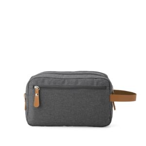 Nécessaire de Poliéster 21x25cm Personalizado Cinza | Personalizado com Logo | Personizi