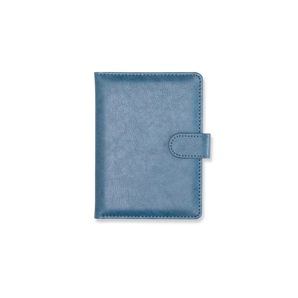 Porta-Passaporte PU 15x12cm Personalizado Azul | Personalizado com Logo | Personizi