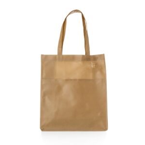 Sacola TNT com Bolso 40x35cm Personalizada Bege | Personalizado com Logo | Personizi