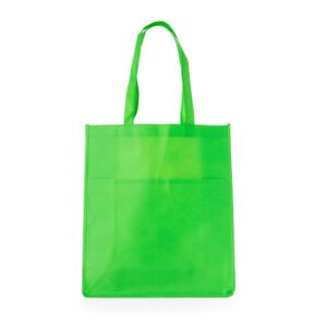 Sacola TNT com Bolso 40x35cm Personalizada Verde | Personalizado com Logo | Personizi