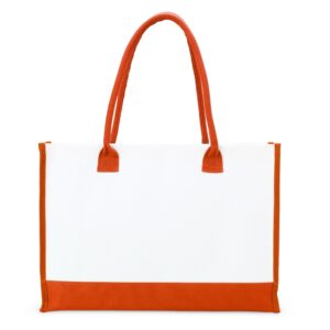 Sacola de Lona 13x43cm Personalizada Laranja | Personalizado com Logo | Personizi
