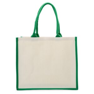Sacola de Lona 19x36cm Personalizada Verde | Personalizado com Logo | Personizi