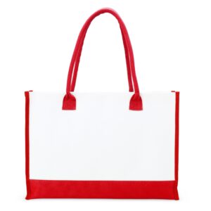 Sacola de Lona 13x43cm Personalizada Vermelho | Personalizado com Logo | Personizi