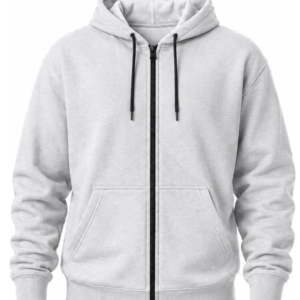 Moletom Casaco Canguru Zipper com Capuz Confortável Premium Cinza | Personalizado com Logo | Personizi