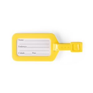 Tag Identificador de Bagagem 0x9cm Personalizado Amarelo | Personalizado com Logo | Personizi