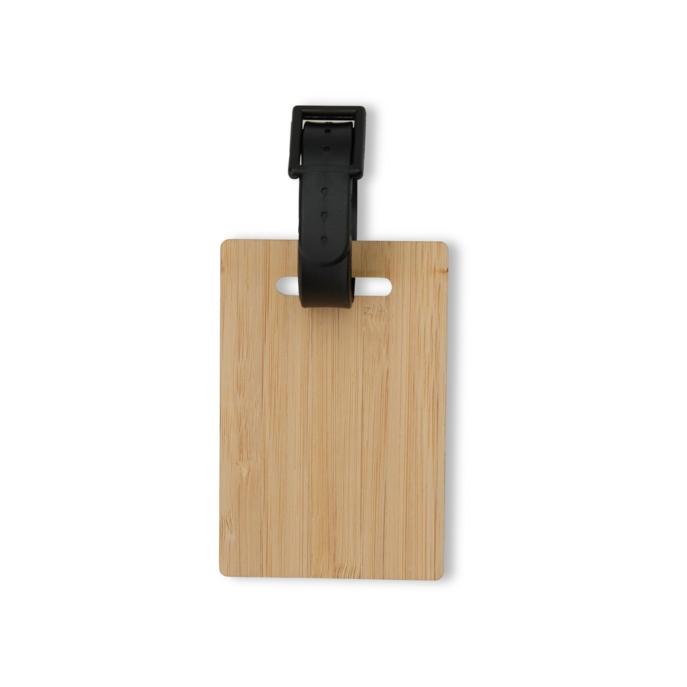 Tag Identificador de Bagagem 9x6cm Personalizado Bambu | Personalizado com Logo | Personizi