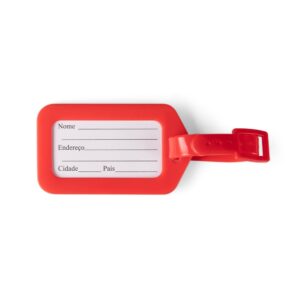 Tag Identificador de Bagagem 0x9cm Personalizado Vermelho | Personalizado com Logo | Personizi