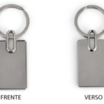 Chaveiro em Metal Retangular Premium Personalizado | Personalizado com Logo | Personizi