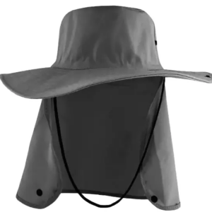 Chapéu Australiano Pescador Capuz Proteção Solar na Nuca Cinza | Personalizado com Logo | Personizi