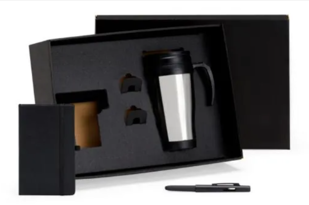 Kit Office 3 Peças Personalizado Preto | Personalizado com Logo | Personizi