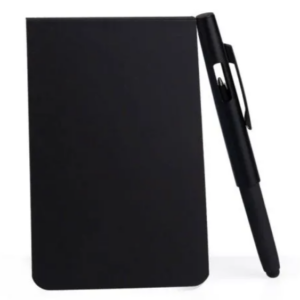 Bloco para Anotações Preto 100 Folhas com Caneta Personalizada Mod.2 Preto | Personalizado com Logo | Personizi