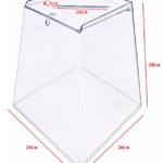 Urna Pirâmide de Acrílico Sorteio 20cm Transparente | Personalizado com Logo | Personizi