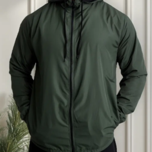 Jaqueta Corta Vento Masculina 100% Forrada Impermeável Verde Escuro | Personalizado com Logo | Personizi