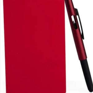 Bloco para Anotações com Caneta Personalizada Mod.2 Vermelho | Personalizado com Logo | Personizi