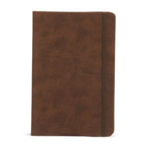 Caderneta Couro Sintético 21x14cm Sem Pauta Personalizado Marrom | Personalizado com Logo | Personizi