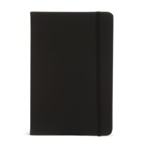 Caderneta Couro Sintético 21x14cm Sem Pauta Personalizado Preto | Personalizado com Logo | Personizi