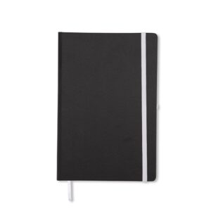 Caderneta Cromato Com Pauta 21x14cm Personalizado Preto com Branco | Personalizado com Logo | Personizi