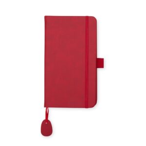 Caderneta Emborrachada 17x9cm Personalizado Vermelho | Personalizado com Logo | Personizi