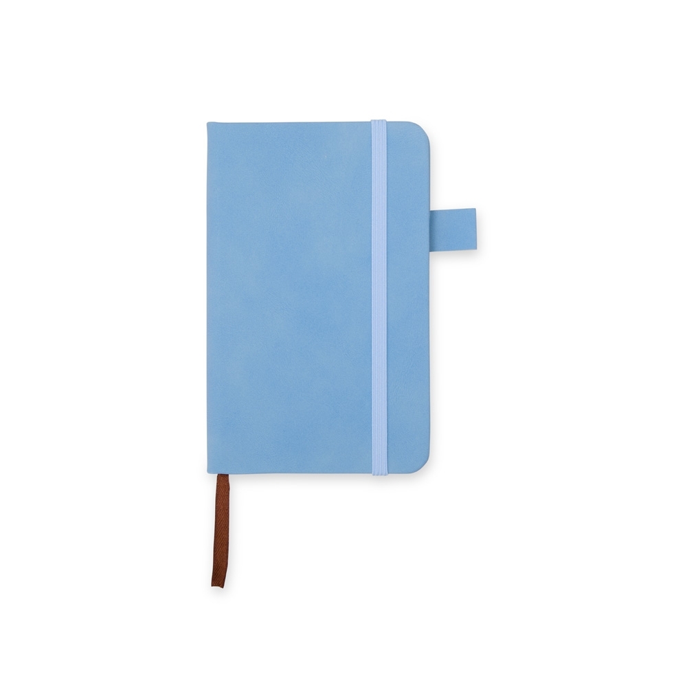 Caderneta em PU 14x9cm Personalizado Azul | Personalizado com Logo | Personizi