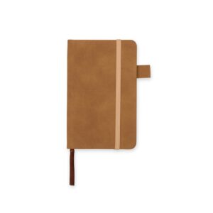 Caderneta em PU 14x9cm Personalizado Marrom | Personalizado com Logo | Personizi