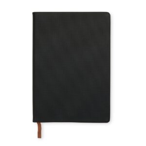 Caderneta em PU Texturizada21x14cm Com Pauta Personalizado Preto | Personalizado com Logo | Personizi