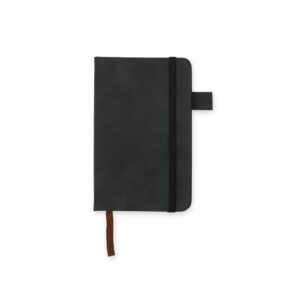 Caderneta em PU 14x9cm Personalizado Preto | Personalizado com Logo | Personizi