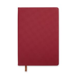 Caderneta em PU Texturizada21x14cm Com Pauta Personalizado Vermelho | Personalizado com Logo | Personizi