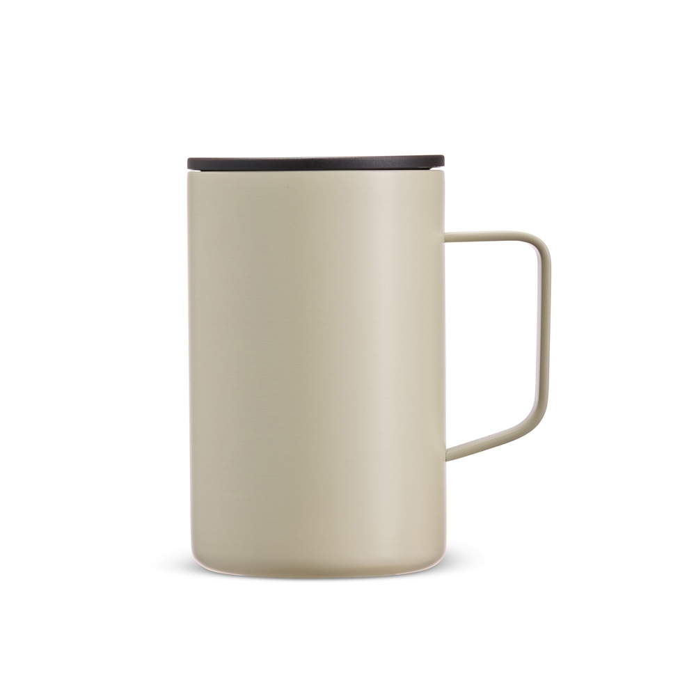 Caneca Inox Parede Dupla 350ml Personalizada Bege | Personalizado com Logo | Personizi