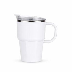 Caneca Parede Dupla 550ml Personalizada Branco | Personalizado com Logo | Personizi