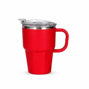 Caneca Parede Dupla 550ml Personalizada Vermelho | Personalizado com Logo | Personizi