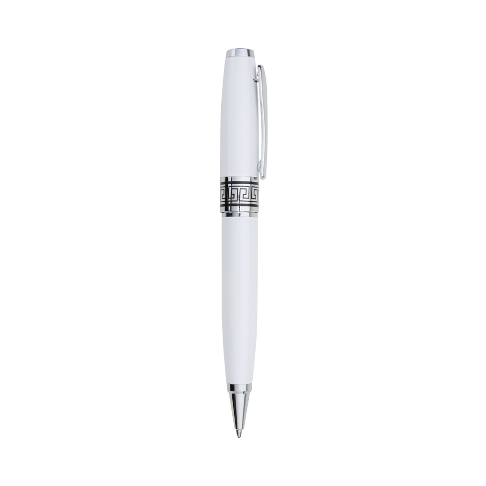 Caneta Metal 14x2cm Personalizada Mod.2 Branco | Personalizado com Logo | Personizi