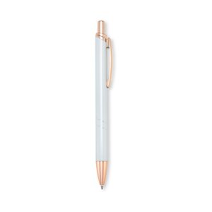 Caneta Metal 1x6cm Personalizada Branco | Personalizado com Logo | Personizi