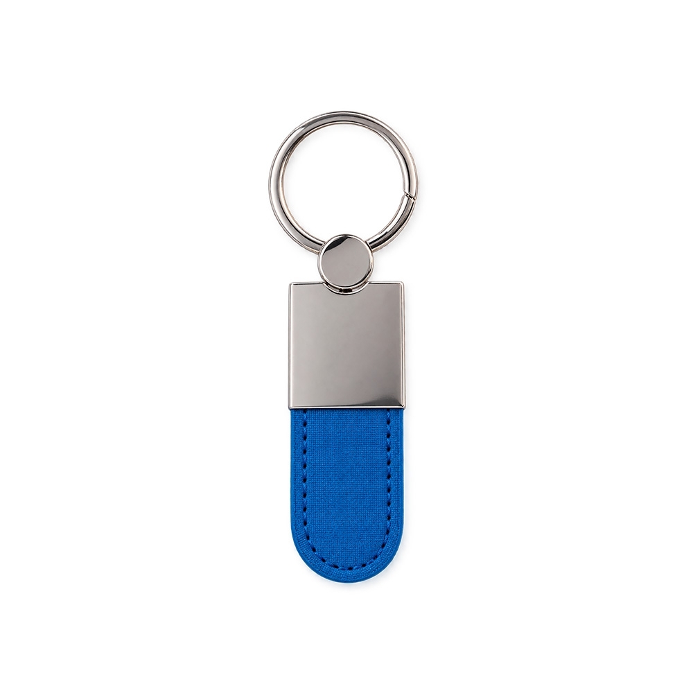 Chaveiro Metal com PU Personalizado Azul | Personalizado com Logo | Personizi