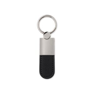 Chaveiro Metal com PU Personalizado Preto | Personalizado com Logo | Personizi