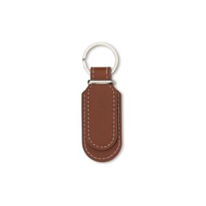 Chaveiro de Couro Sintético Personalizado Marrom | Personalizado com Logo | Personizi