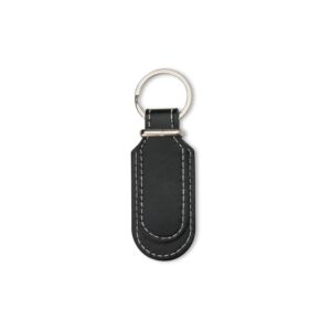 Chaveiro de Couro Sintético Personalizado Preto | Personalizado com Logo | Personizi