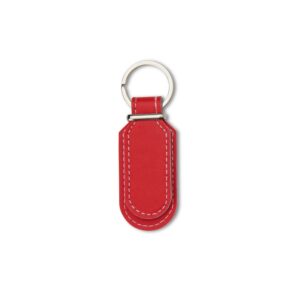 Chaveiro de Couro Sintético Personalizado Vermelho | Personalizado com Logo | Personizi