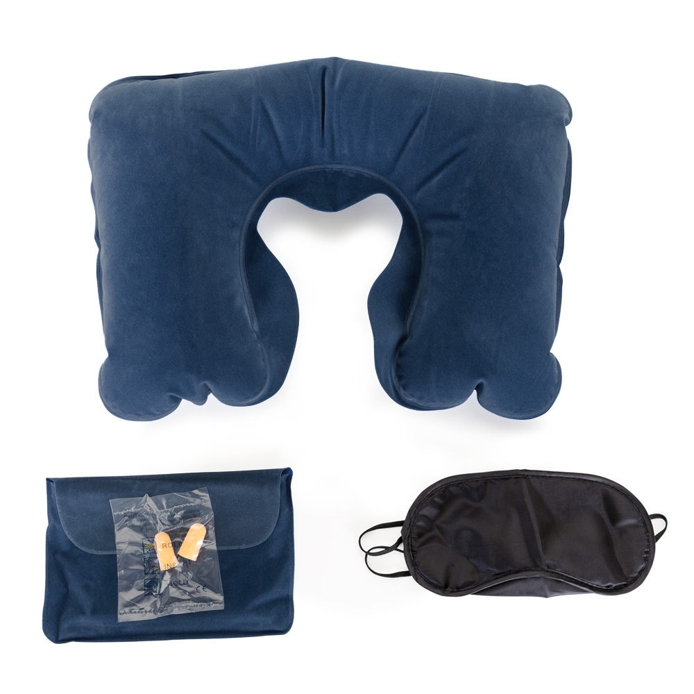 Kit Viagem 3 peças Personalizado Azul | Personalizado com Logo | Personizi