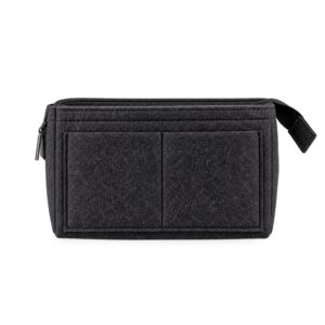 Nécessaire Organizadora Feltro 13x21cm Personalizado Cinza Escuro | Personalizado com Logo | Personizi